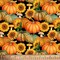 Pumpkins Autumn Harvest Cotton Fabric | By The Yard | Sewing and Crafting | 44 inches wide